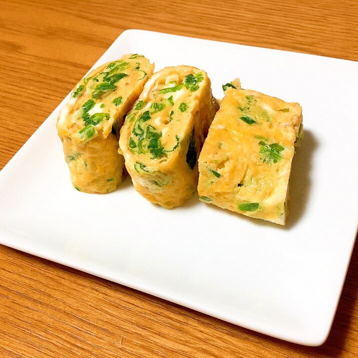 【中華ごま】大根の葉の卵焼き